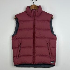 MEC Puffy Vest Womens Medium Rose Pink Gray Goose Down Puffer Winter Gorpcore